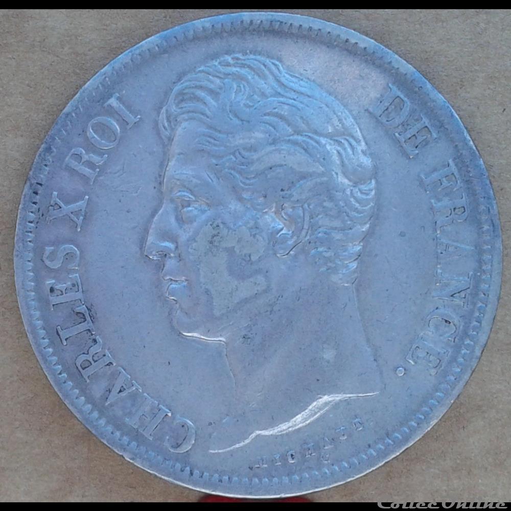 monnaies europe medievale france 1829 5 francs