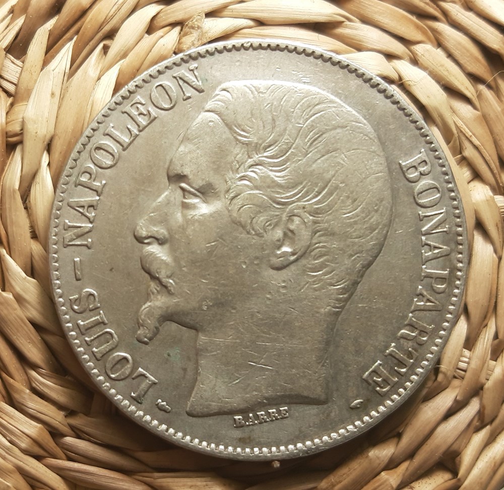 monnaies monde france 1852 a 5 francs louis napoleon bonaparte