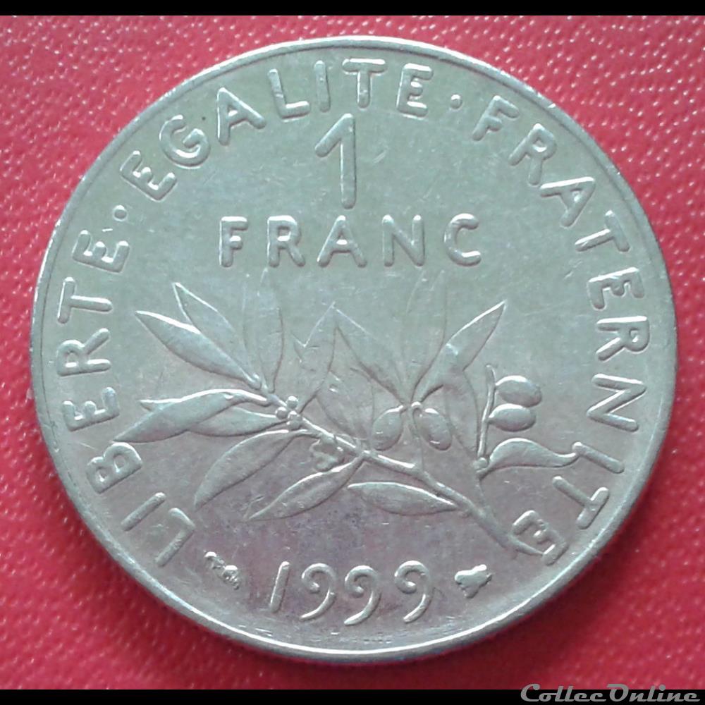 1999 - 1 franc monnaies france modernes 1999 1 franc