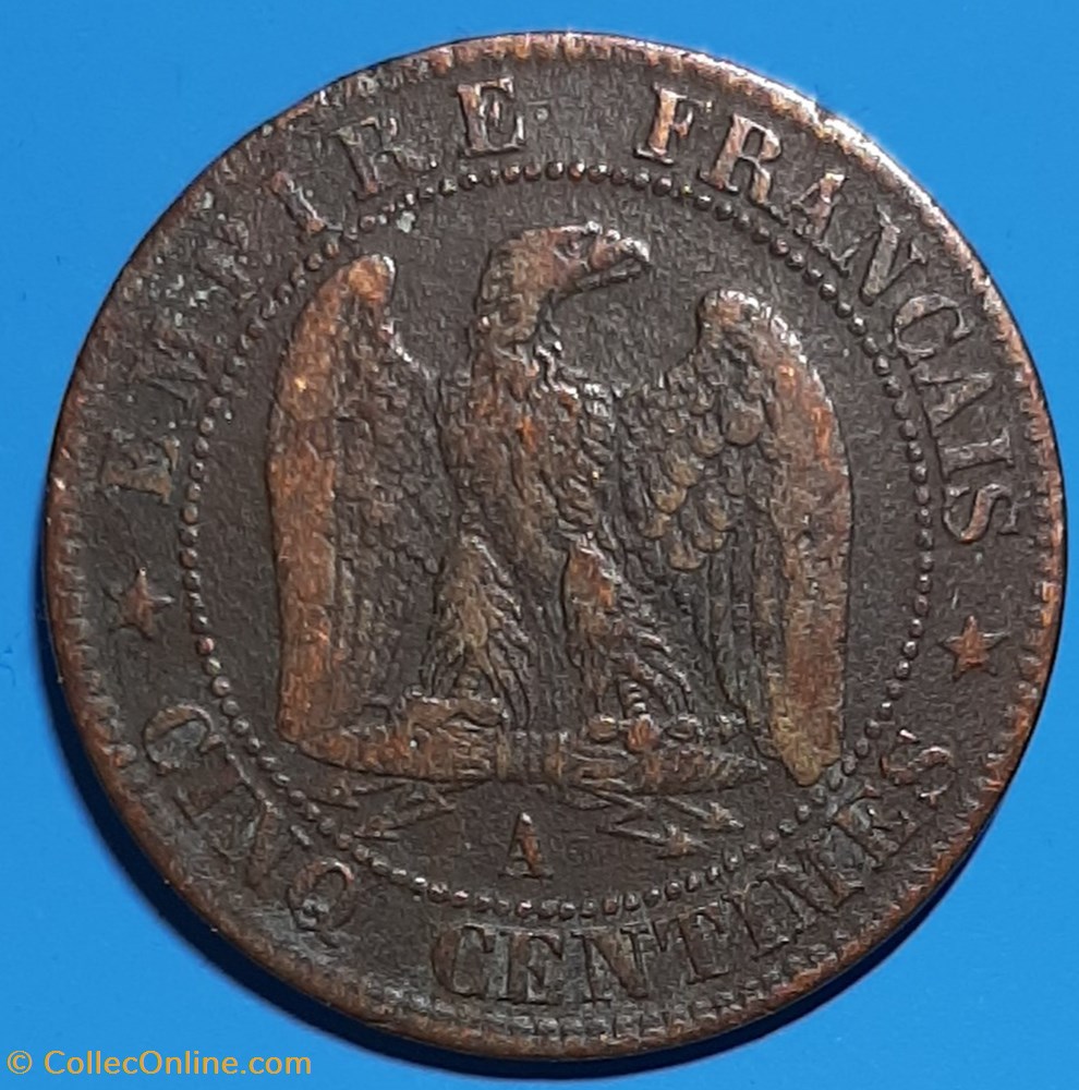 1853 A - 5 centimes monnaie france moderne 1853 a 5 centimes