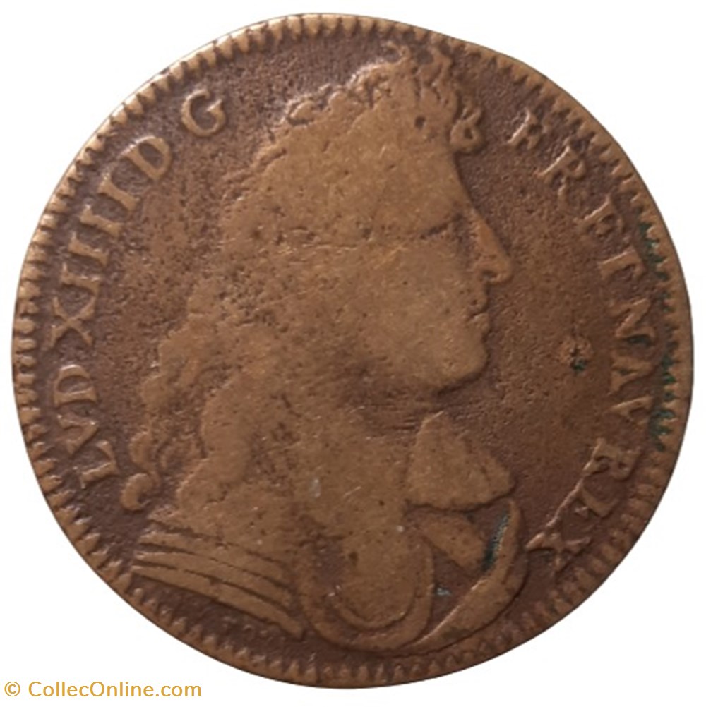 Jeton Louis XIV - ordinaire des guerres-1675 monnaies paranumismatique jetons poids jeton louis xiv ordinaire des guerres 1675
