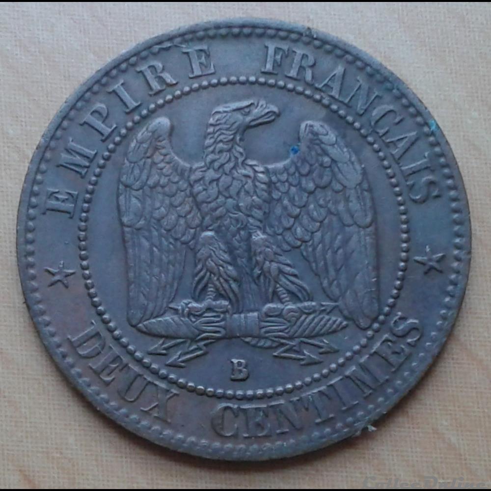 1856 - 2 centimes monnaies monde france 1856 2 centimes
