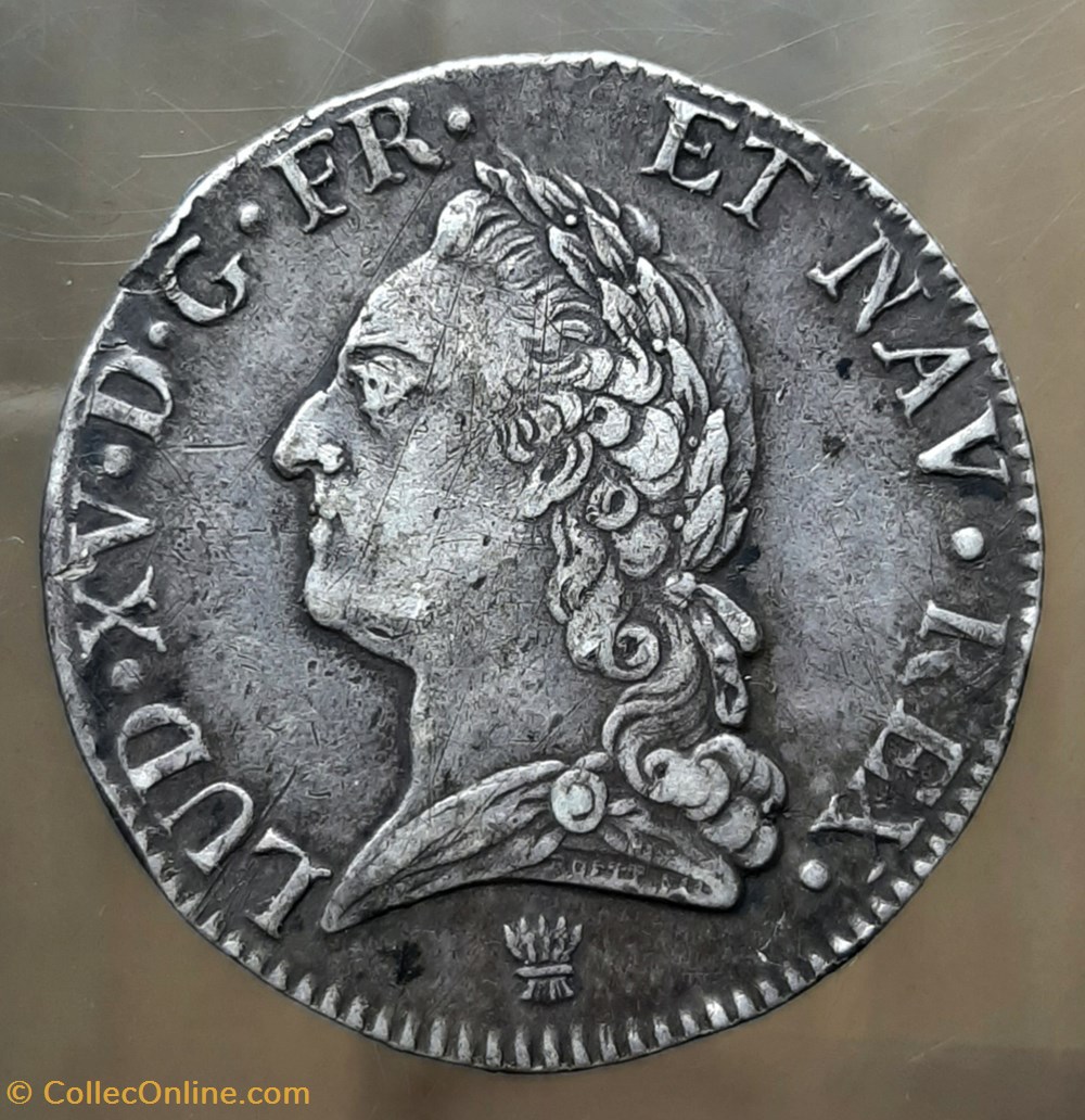 monnaies europe medievale france royales 1772 i ecu a la vieille tete louis xv