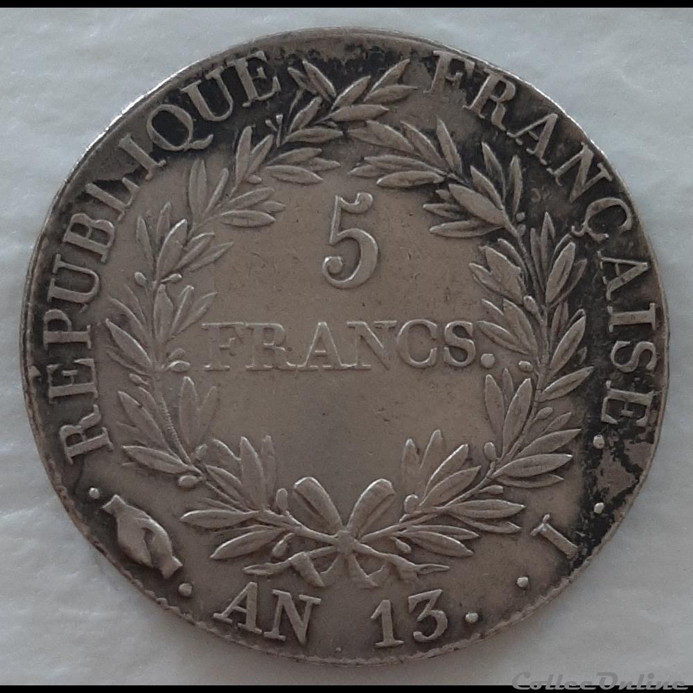 AN 13 I - 5 Francs monnaies monde france an 13 i 5 francs