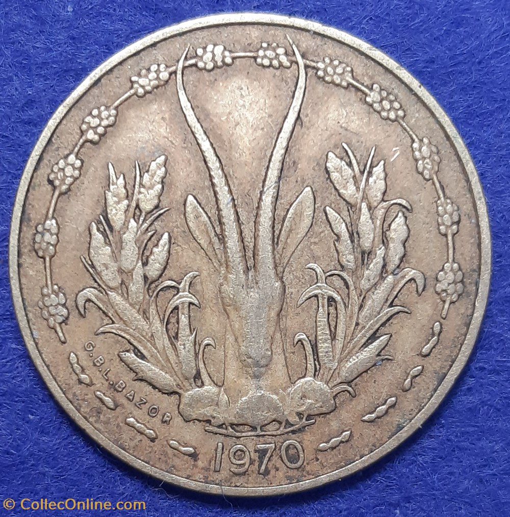 États Afrique de l'Ouest - 10 francs 1970 monnaies monde l etats afrique de ouest 10 francs 1970