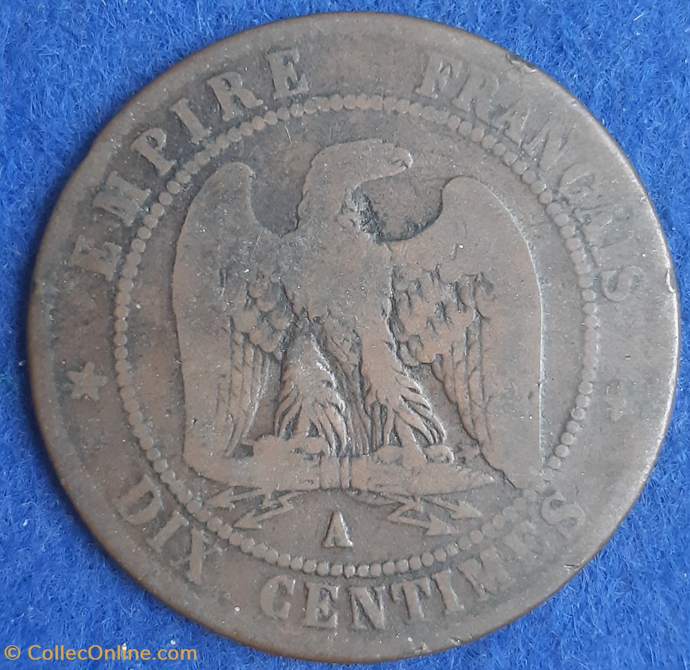 1863 A - 10 centimes monnaies monde france 1863 a 10 centimes