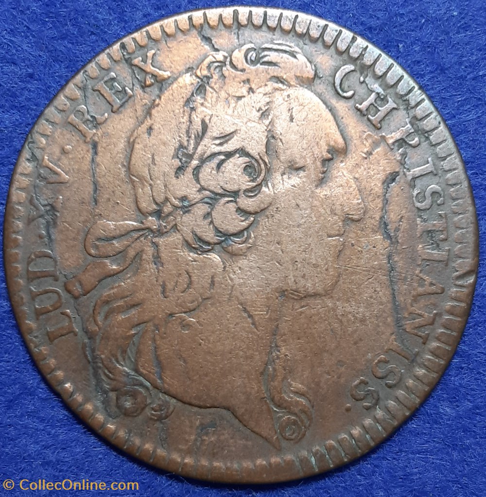1742 - Jeton Louis XV monnaies paranumismatique jetons poids 1742 jeton louis xv