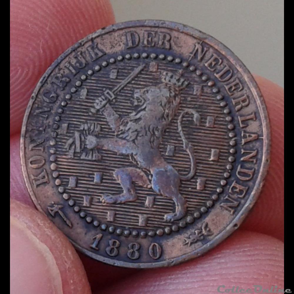 v* PAYS-BAS - 1 cent 1880 monnaie monde v pays bas 1 cent 1880
