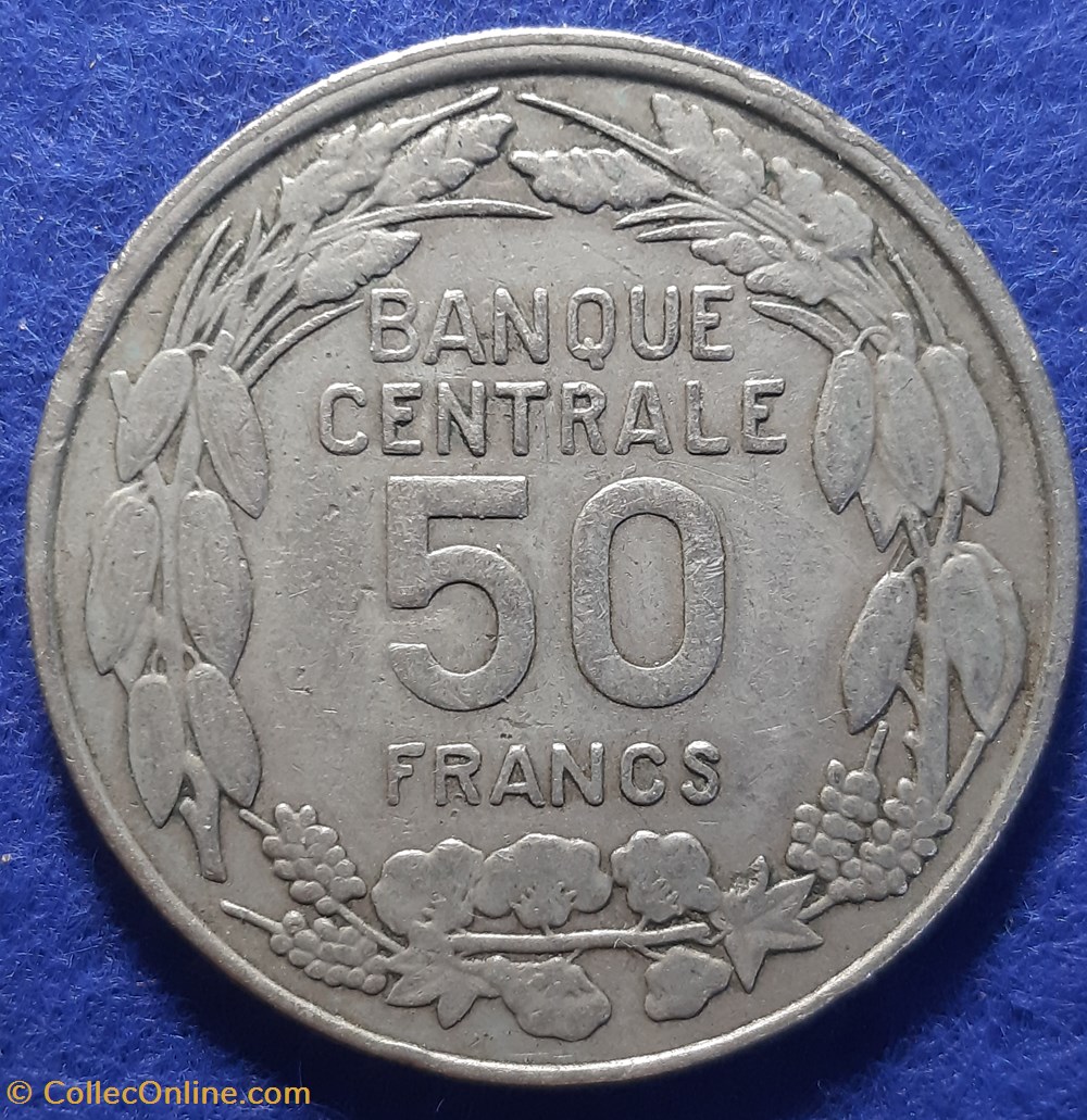 monnaies monde cameroun 50 francs 1960
