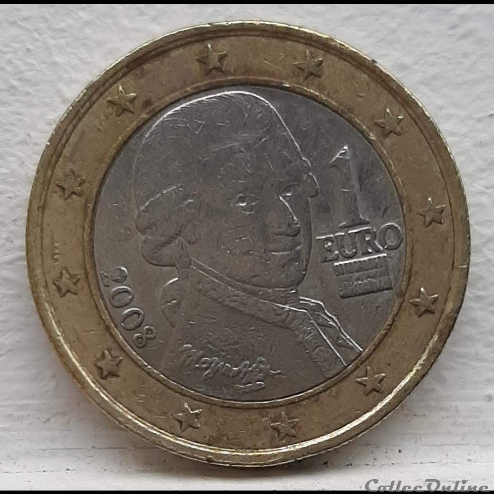 Autriche - 2008 - 1 euro monnaie autriche 2008 1 euro