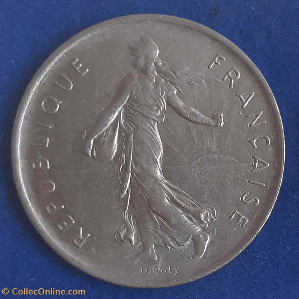 1973 - 5 francs monnaies monde france 1973 5 francs