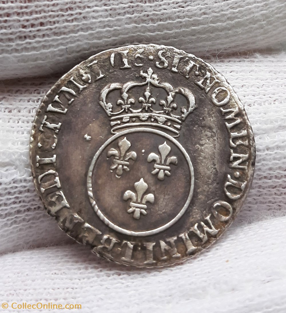 monnaies europe medievale france royales 1716 t 1 10 ecu vertugadin louis xv