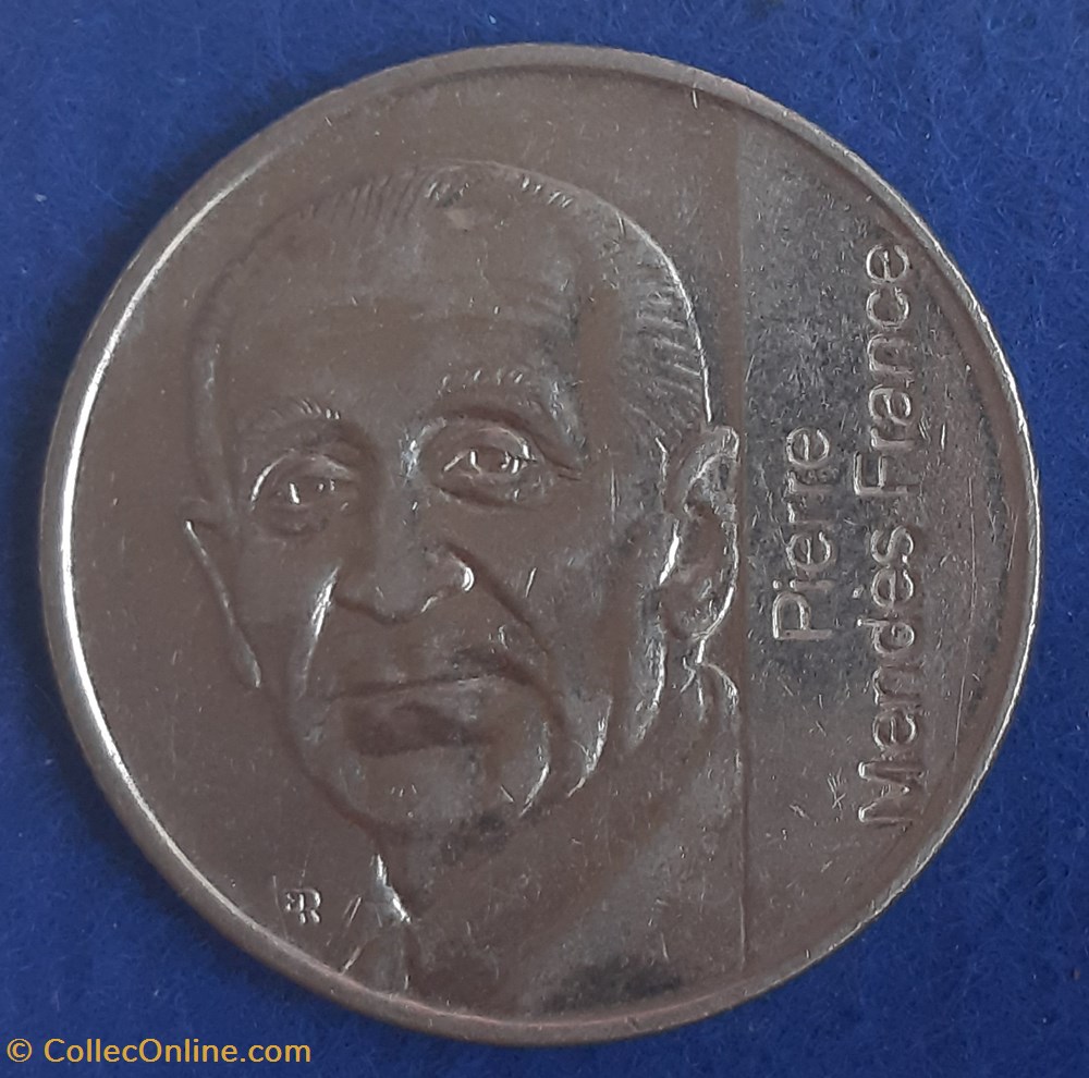 1992 - 5 francs commémorative monnaies monde france 1992 5 francs commemorative