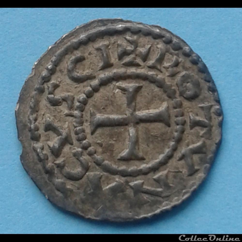 864 - Charles II Le Chauve - Obole monnaies europe medievale france carolingiennes 864 charles ii le chauve obole