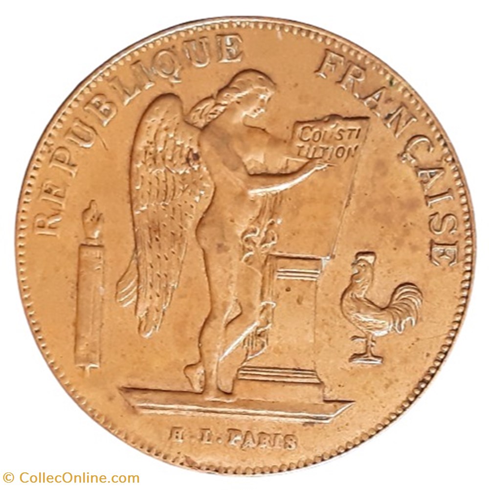 monnaies paranumismatique jetons poids 100 francs 1886 a jeton de jeu