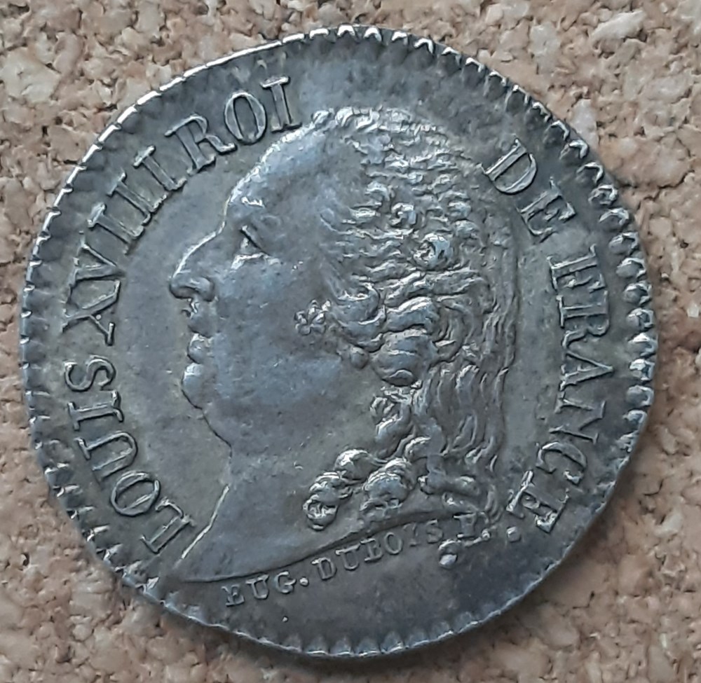 Jeton – Quinaire Louis XVIII monnaies jeton quinaire louis xviii