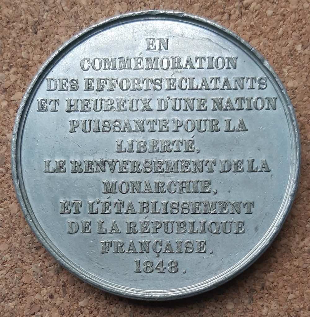 Commémoration des journées de Février 1848 medailles france revolution commemoration des journees de fevrier 1848