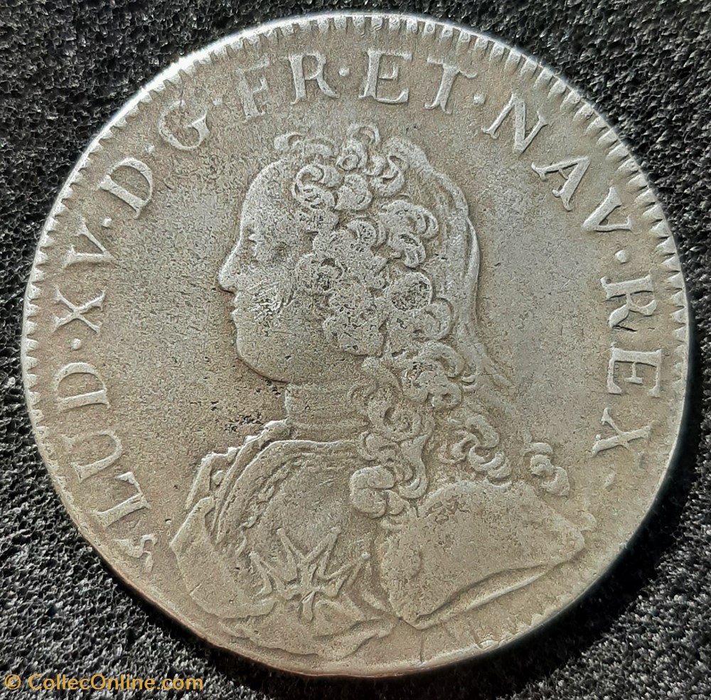 1726 - Écu aux branches d'olivier monnaies europe medievale france royales 1726 ecu aux branches olivier