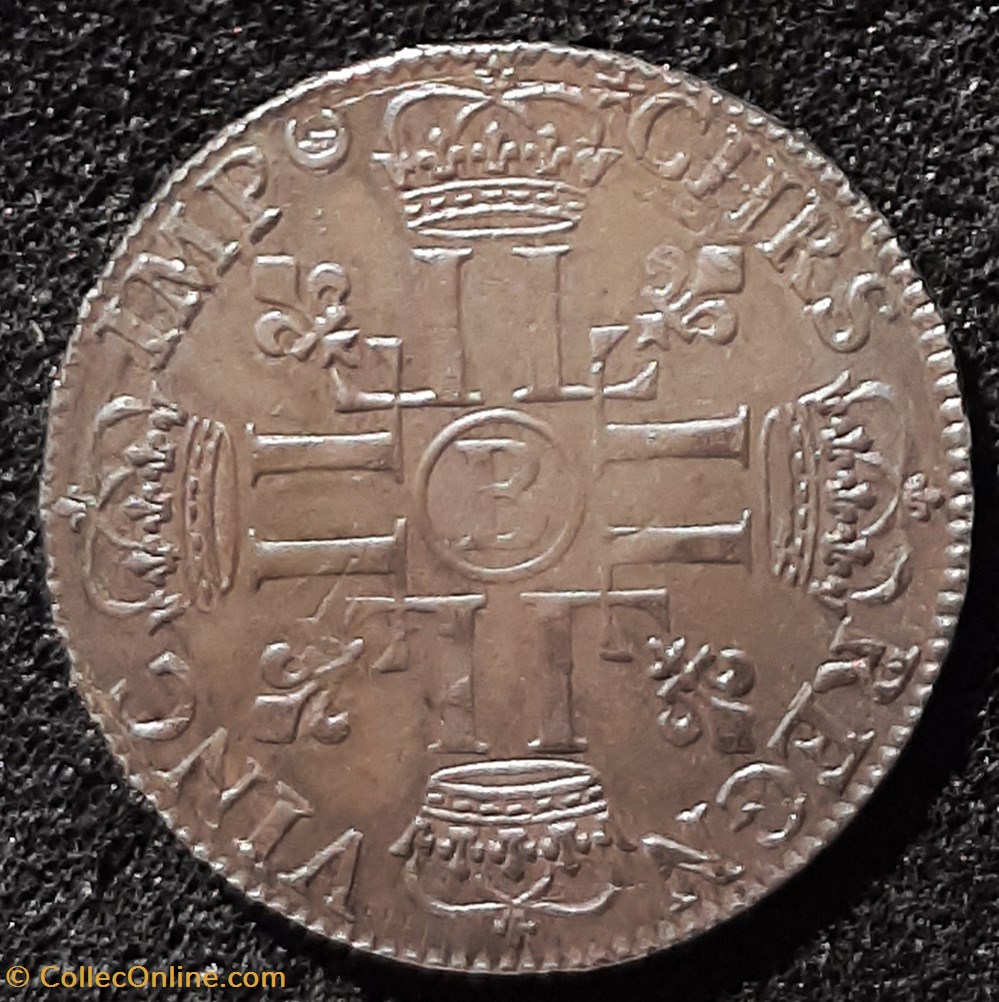 monnaies europe medievale france royales 1691 b 1 2 ecu aux 8l