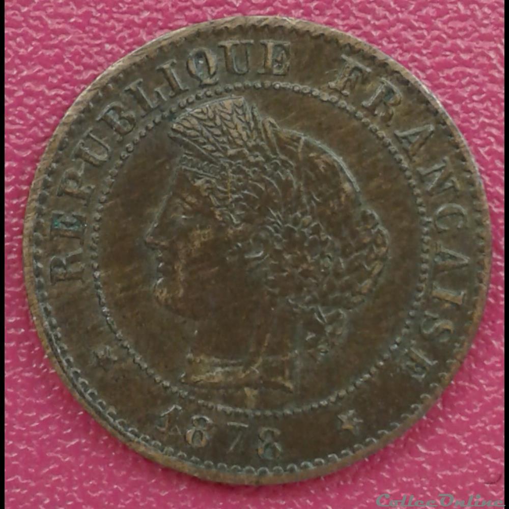1878 A - 1 centime monnaies france modernes 1878 a 1 centime