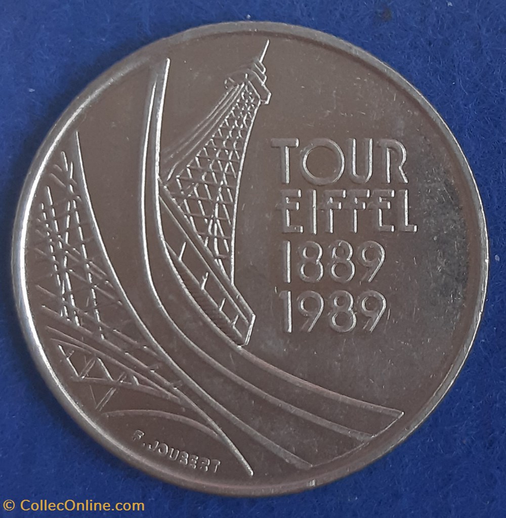 1989 - 5 francs commémorative monnaies monde france 1989 5 francs commemorative