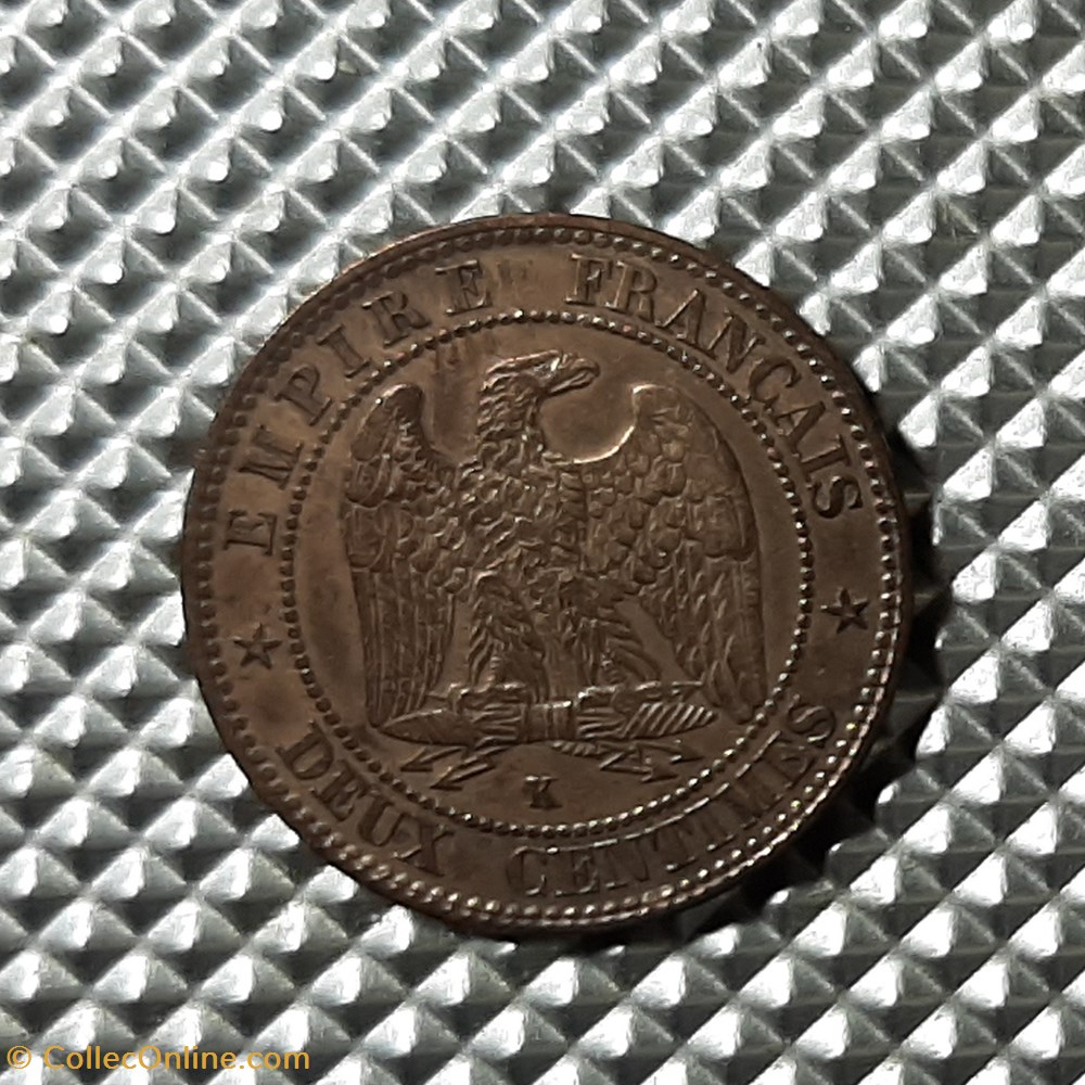 monnaie france a moderne 1855 k 2 centimes chien