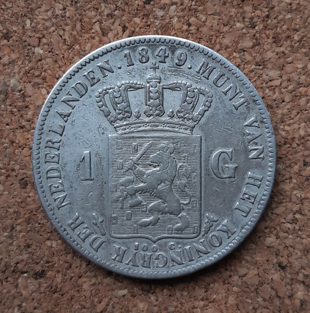 PAYS-BAS - 1 gulden 1849 monnaies monde pays bas 1 gulden 1849