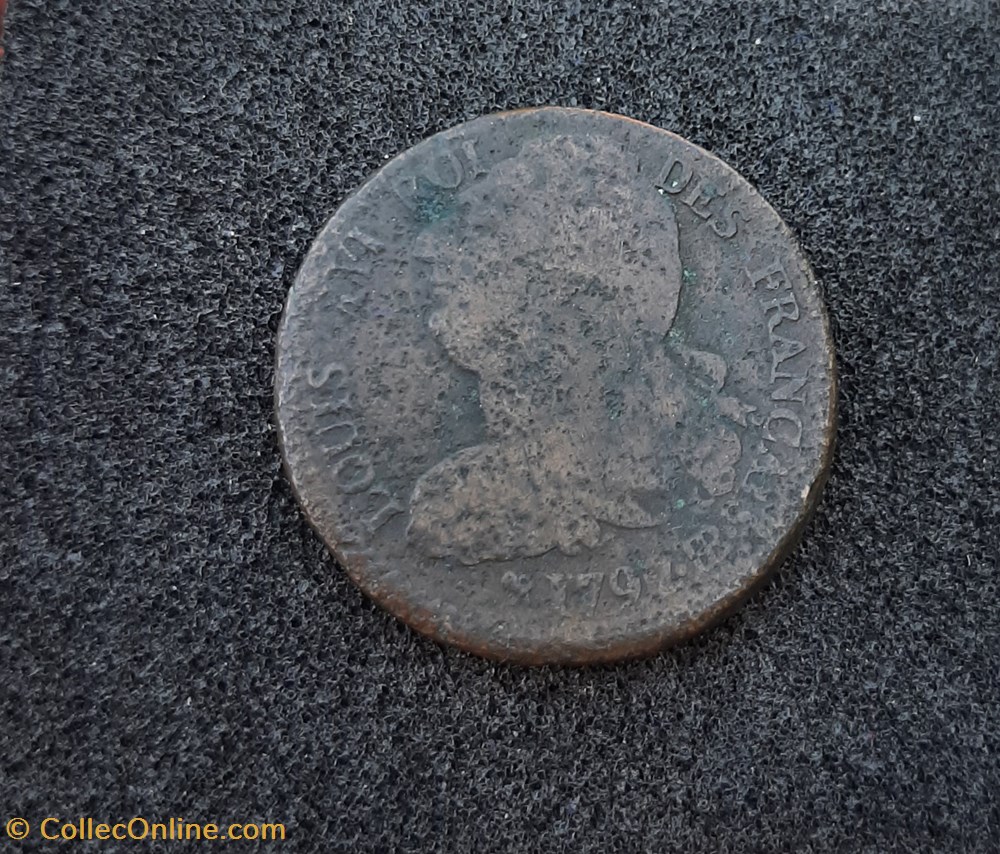 1792 BB - 2 sols français monnaies france modernes 1792 bb 2 sols francais