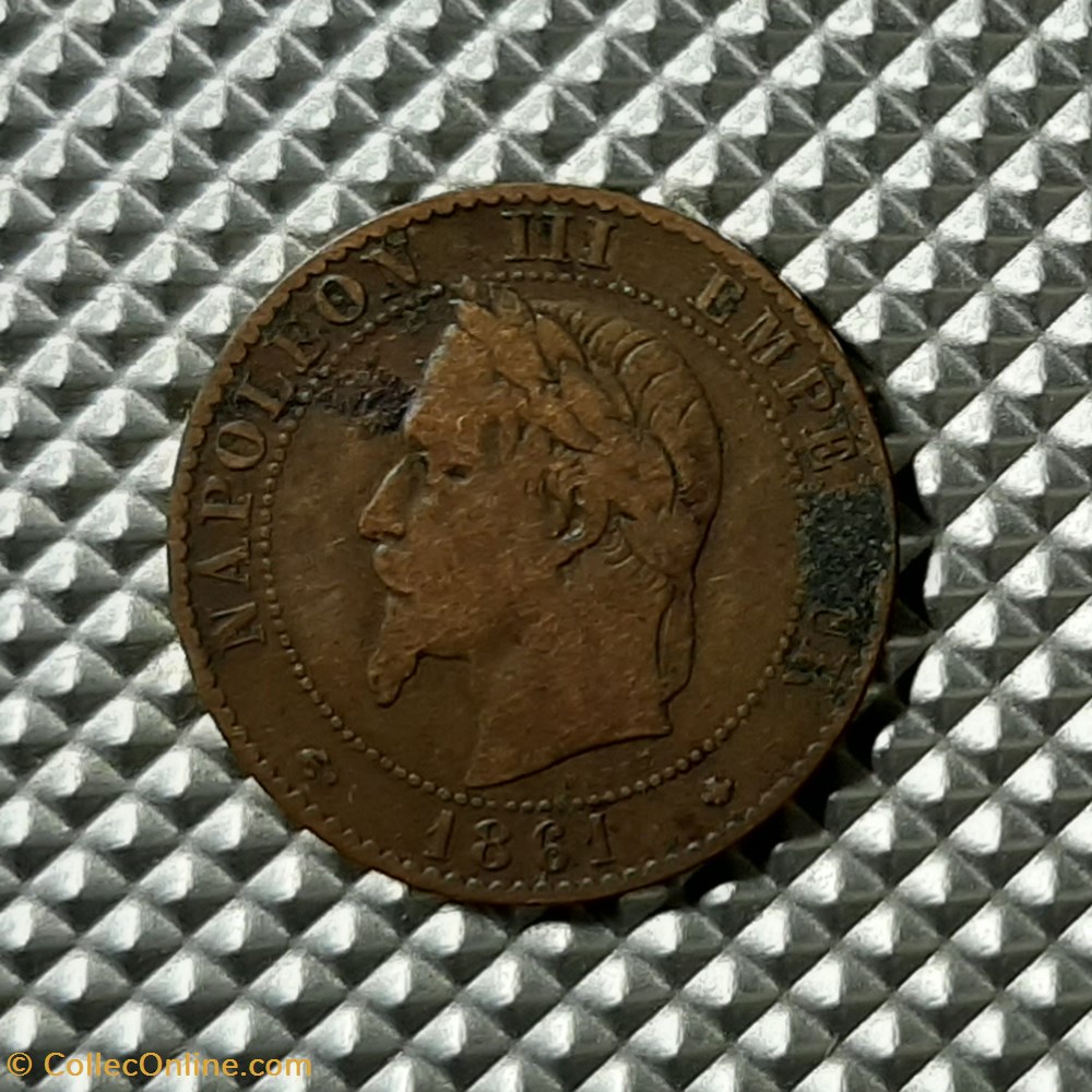 1861 A - 2 centimes - Buste provisoire monnaie france moderne 1861 a 2 centimes buste provisoire