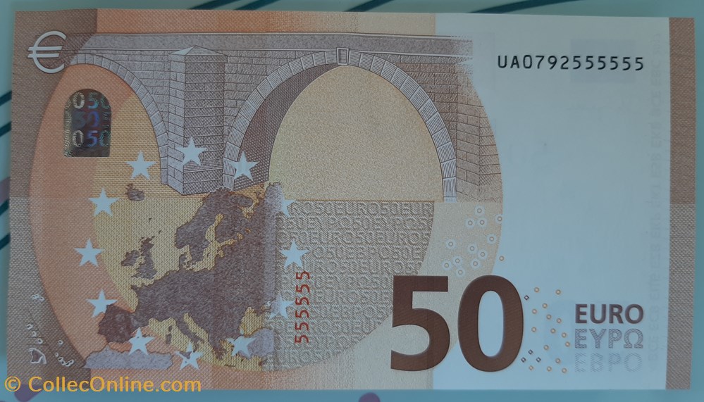 billets euros 50 u033a1 palindrome 555555