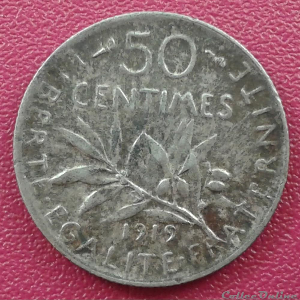 1919 - 50 centimes monnaies monde france 1919 50 centimes