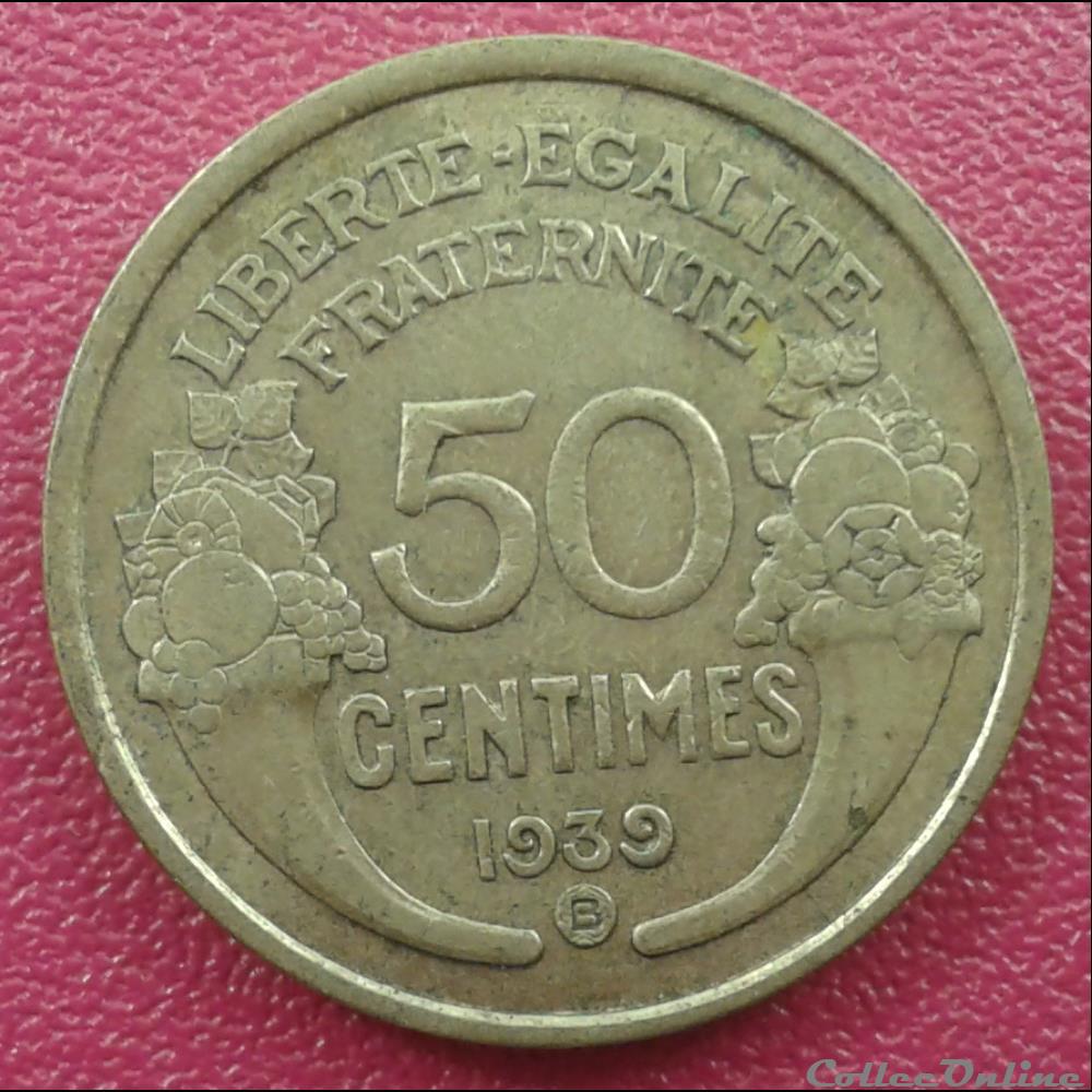 1939 B - 50 centimes monnaies monde france 1939 b 50 centimes