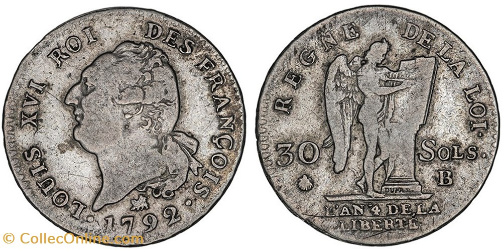 1792 - 30 sols Francois monnaies monde france 1792 30 sols francois