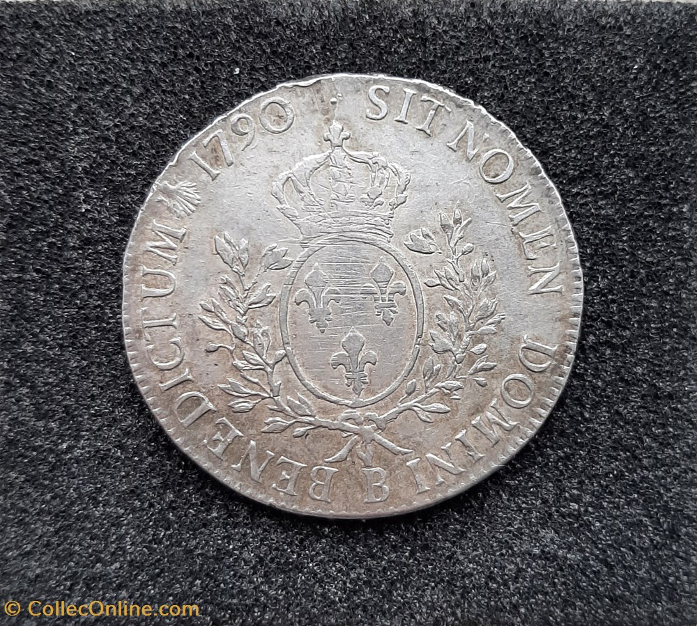 monnaies europe medievale france royales 1790 ecu au buste habille 2