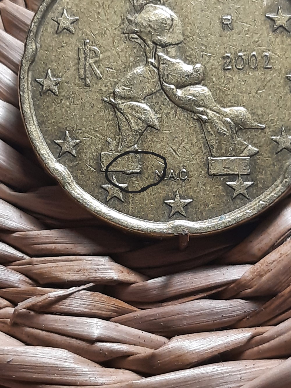 monnaies euros italie 20 cents 2002