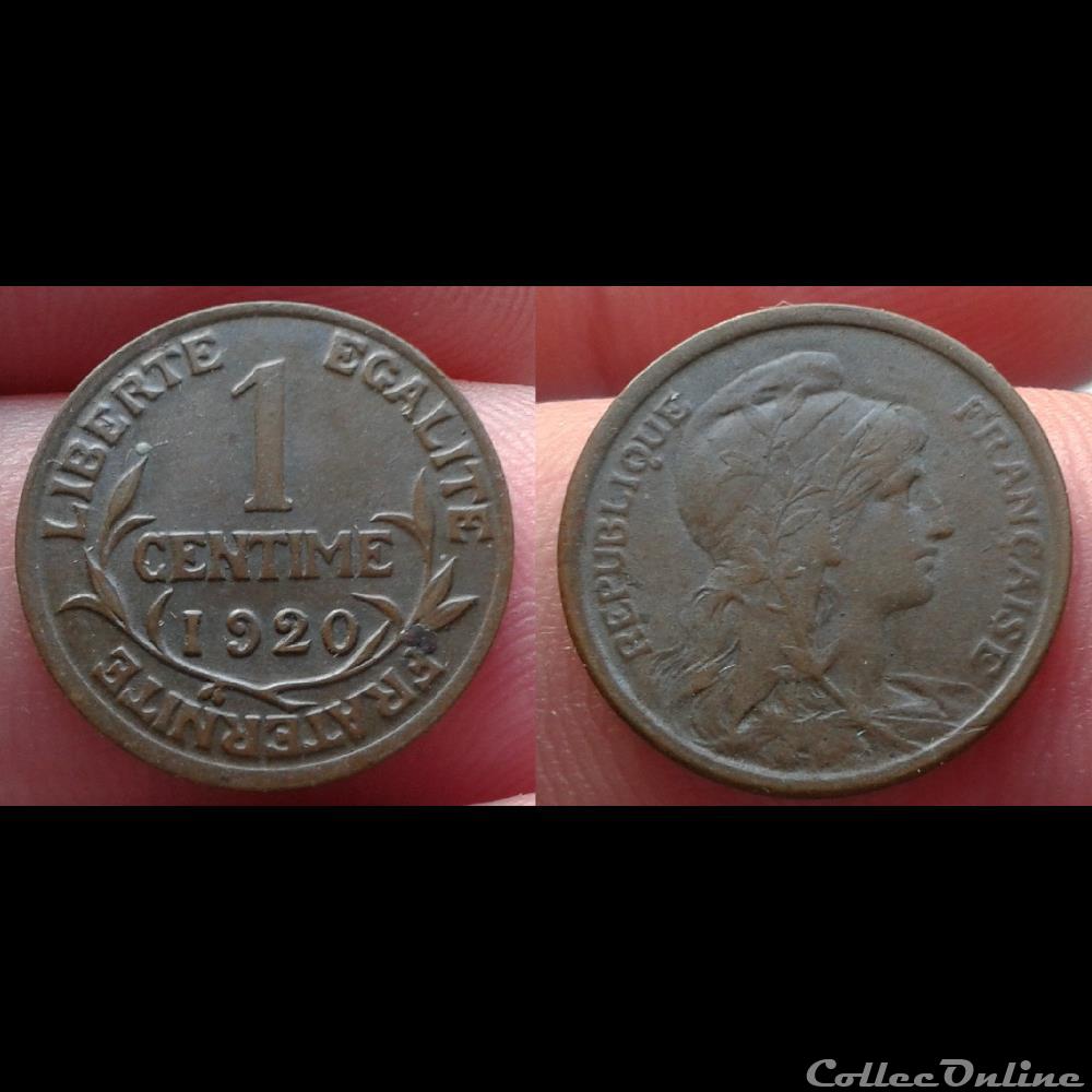1920 - 1 centime monnaies france a modernes 1920 1 centime