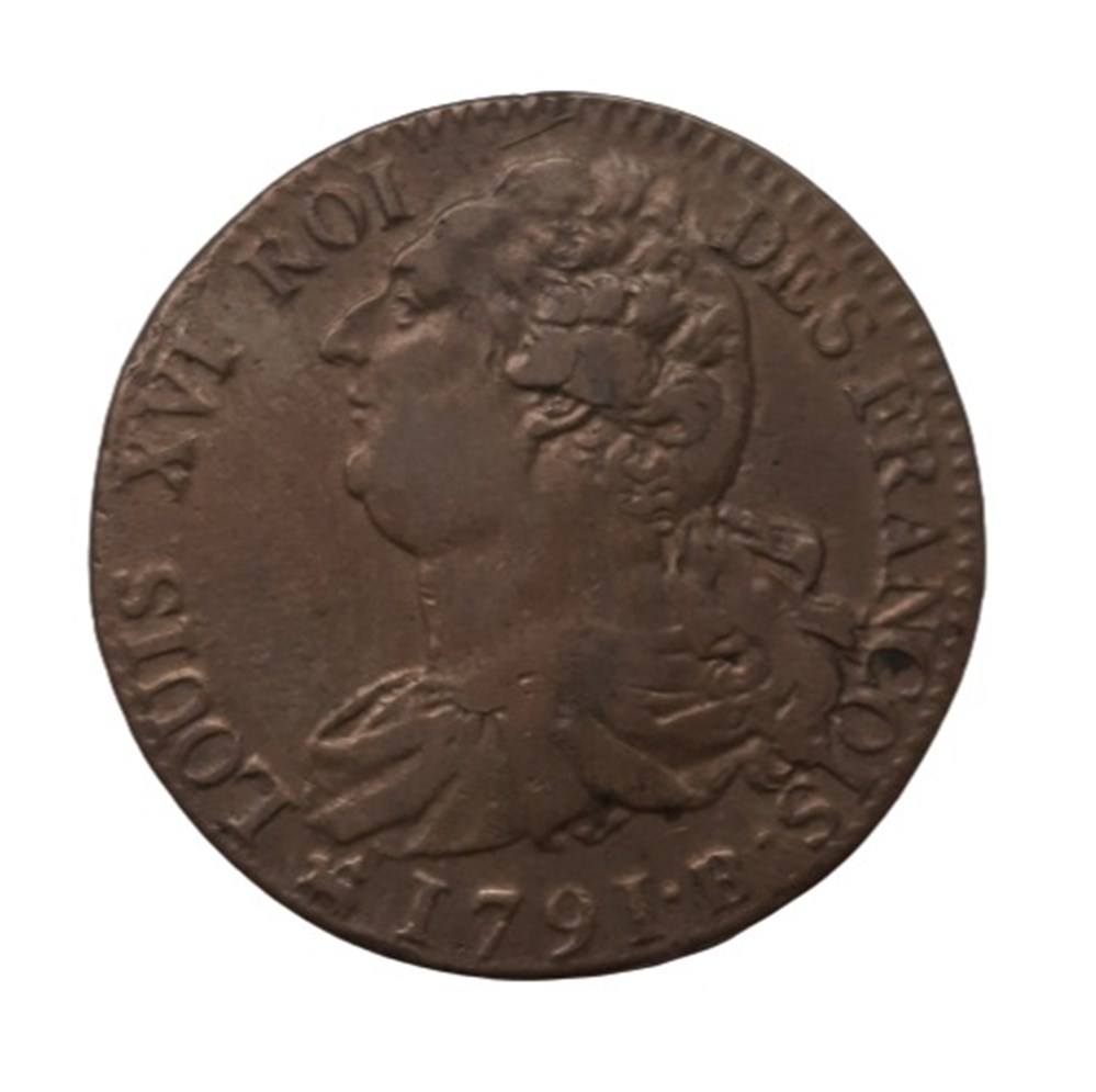 1791 - 2 sols François monnaies monde france 1791 2 sols francois