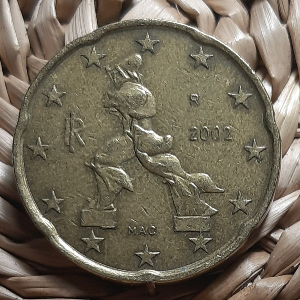 monnaies euros italie 20 cents 2002