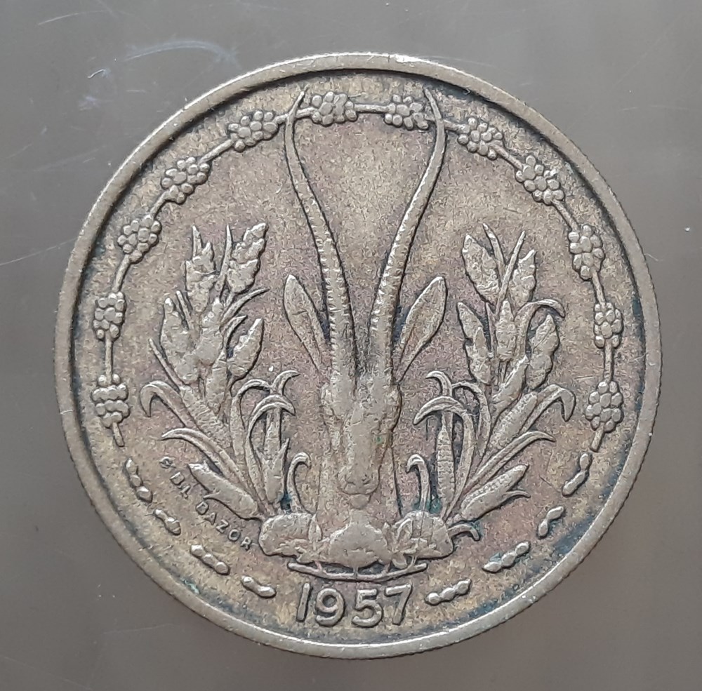 Togo – 25 francs 1957 monnaies colonies francaises togo 25 francs 1957