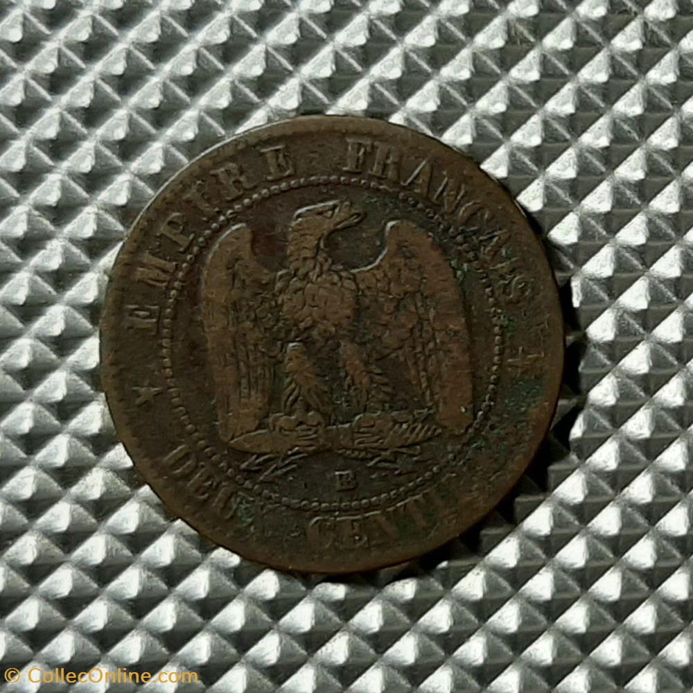1862 BB - 2 centimes - Petit BB monnaie france a moderne 1862 bb 2 centimes petit bb