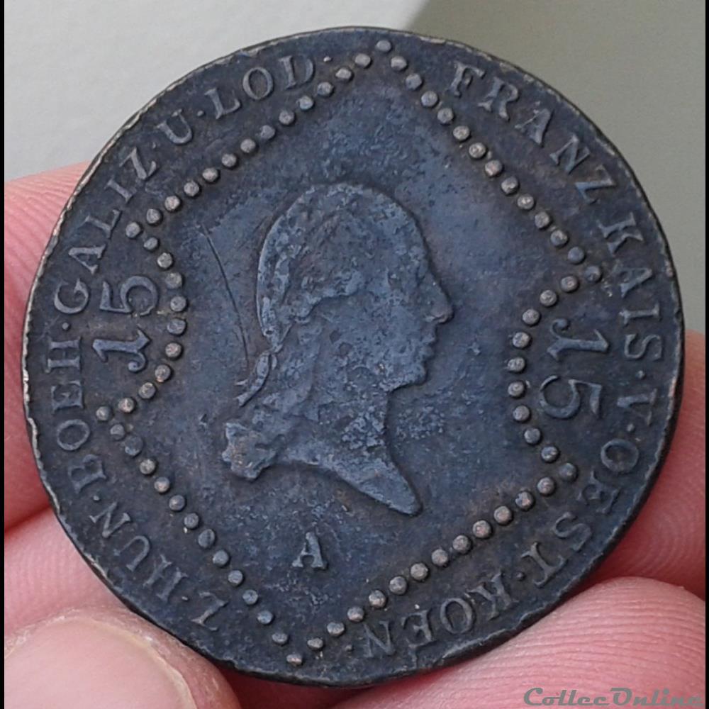 monnaie monde algerie autriche 15 kreuzer 1807