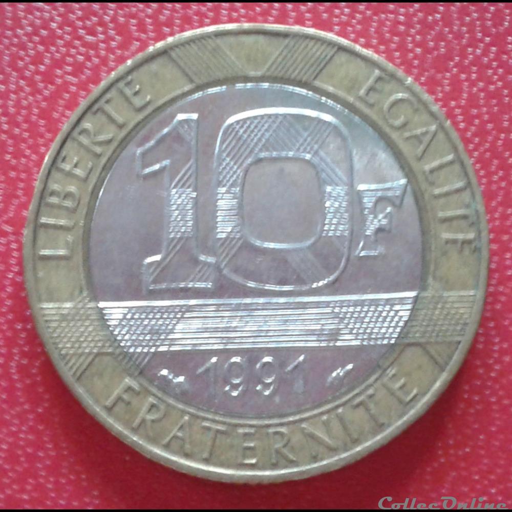10 francs génie 1991 monnaie france moderne 10 francs genie 1991