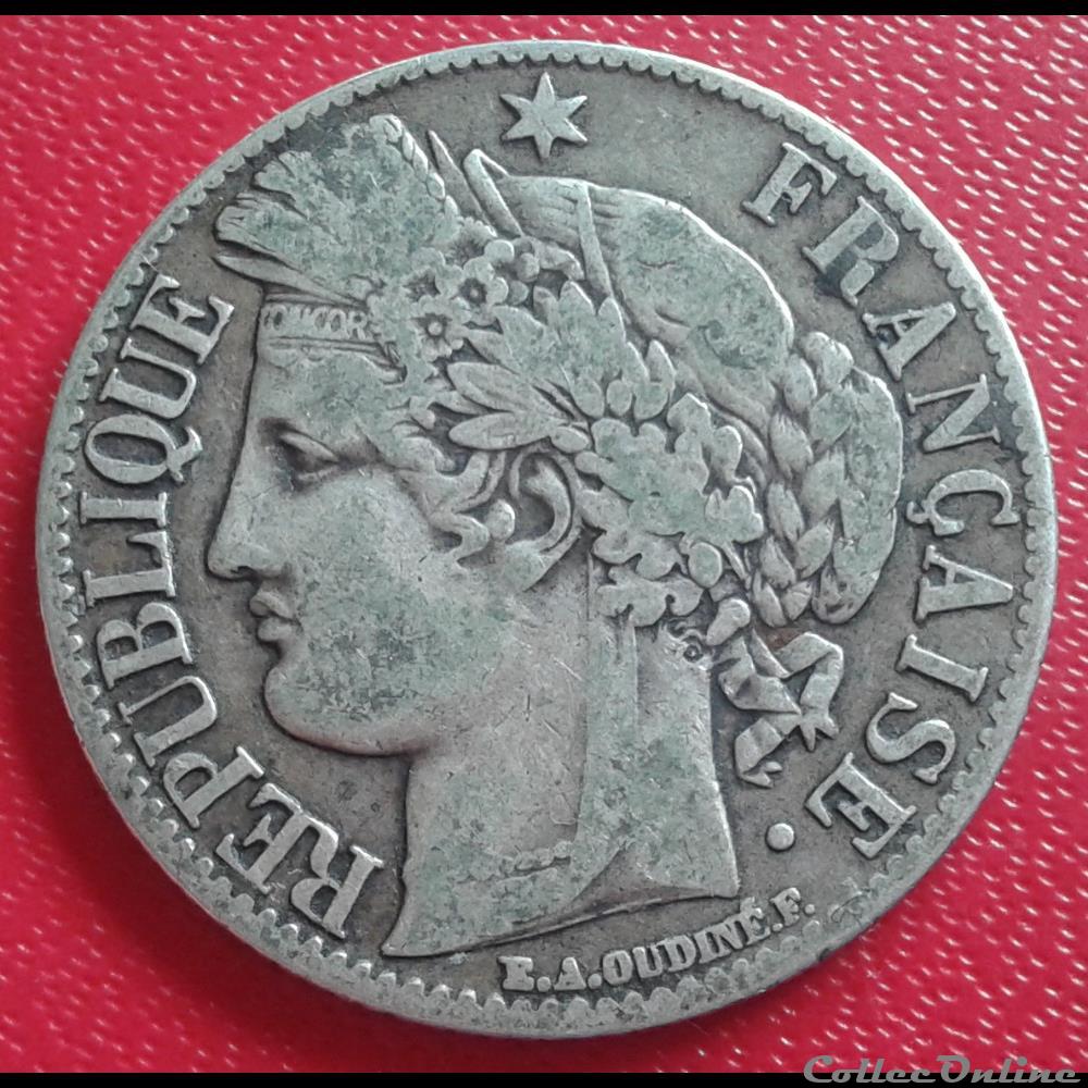 1872 A - 1 franc - petit A monnaies france modernes 1872 a 1 franc petit a