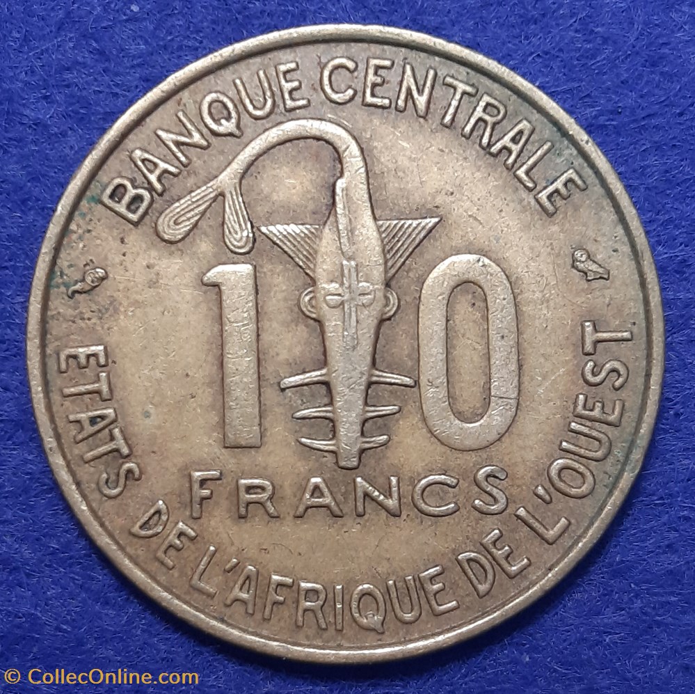 États Afrique de l'Ouest - 10 francs 1964 monnaies monde l etats afrique de ouest 10 francs 1964