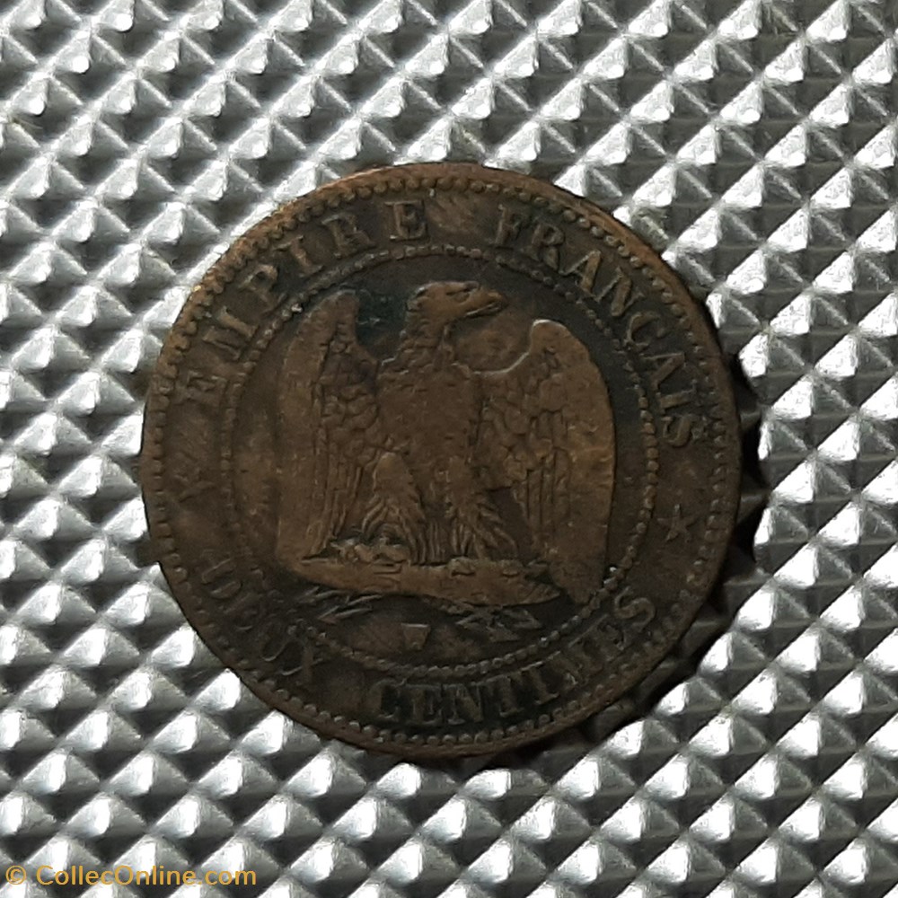 1854 W - 2 centimes monnaie france a moderne 1854 w 2 centimes