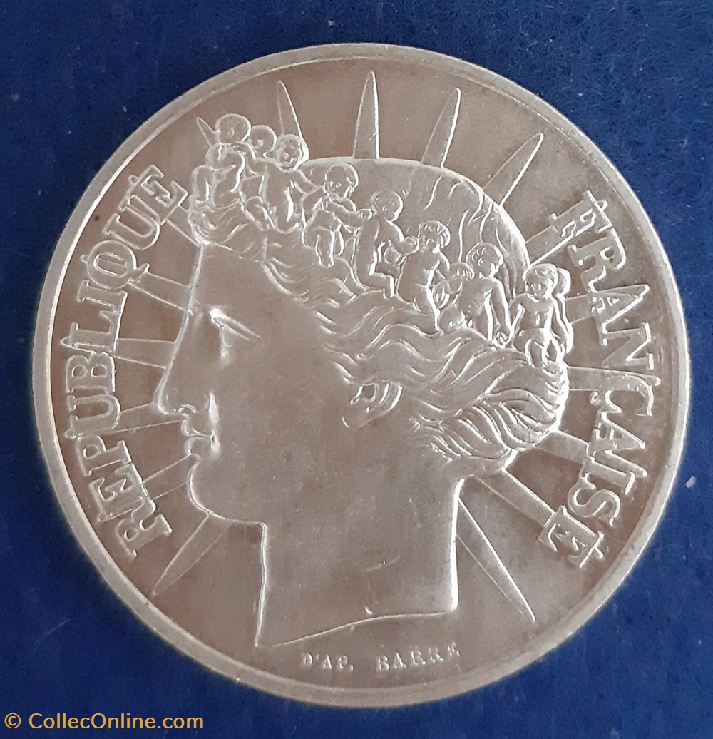 1988 - 100 francs commémorative monnaies monde france 1988 100 francs commemorative