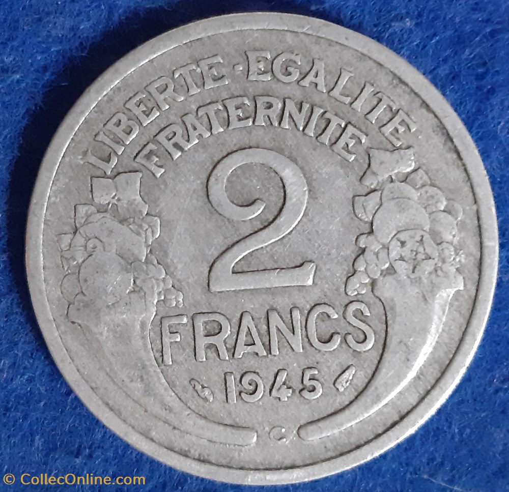 monnaies monde france 1945 c 2 francs