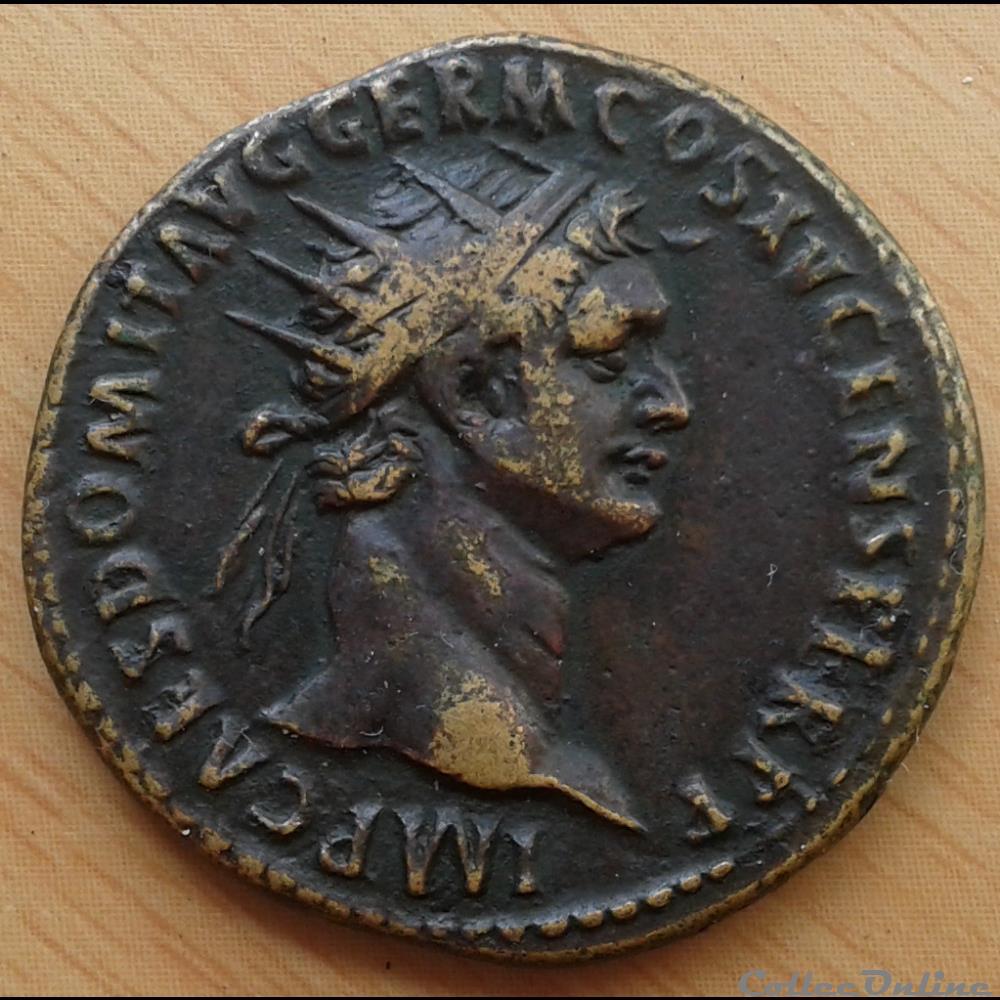 monnaie antique romaine domitien dupondius fortunae
