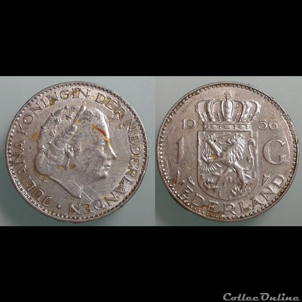 PAYS-BAS - 1 gulden 1956 monnaie monde pays bas 1 gulden 1956