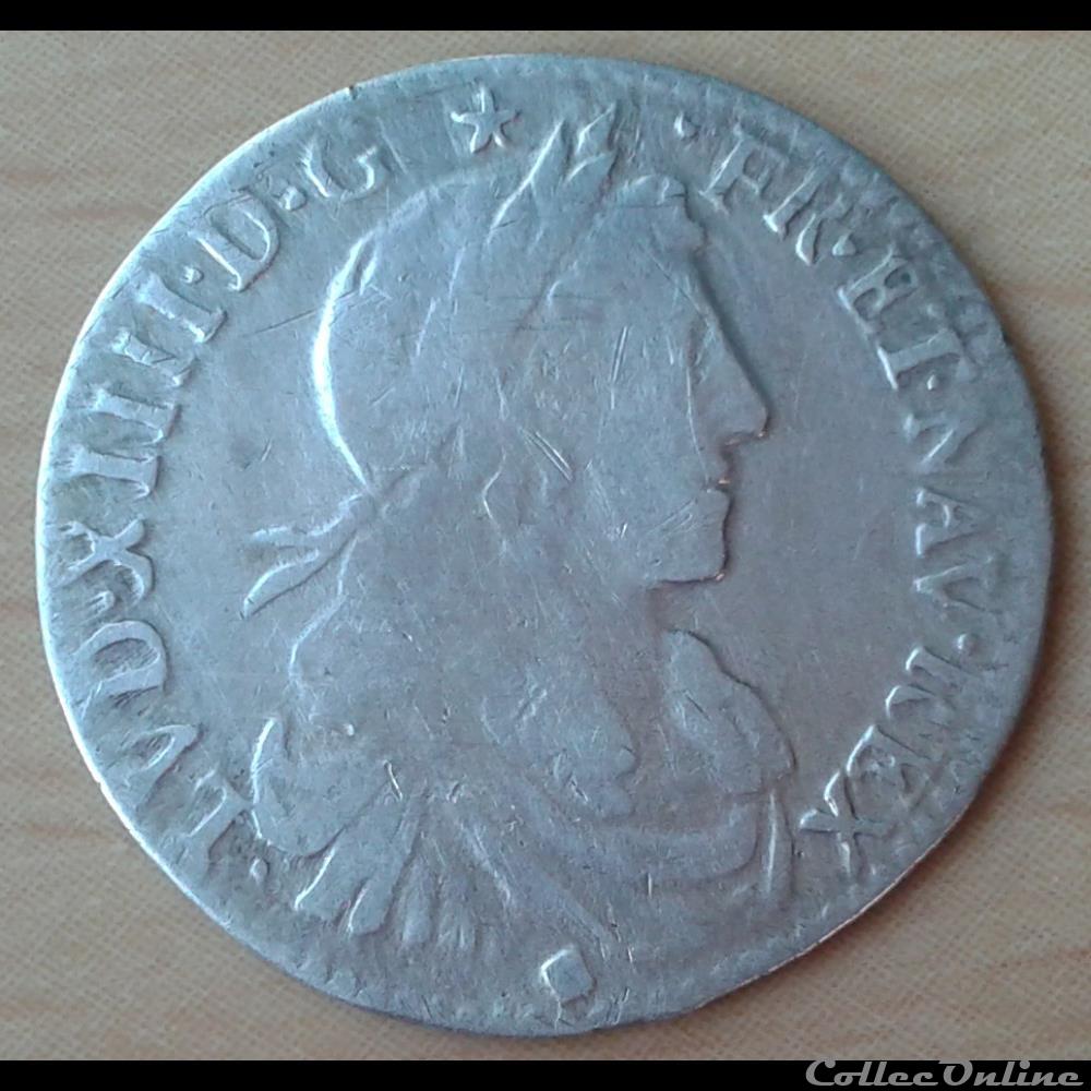 1661 D - 1/12ème écu - Louis XIV monnaies france a royales 1661 d 1 12eme ecu louis xiv